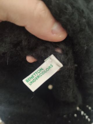 Chal negro de punto