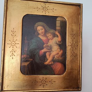 Cuadro Virgen con Niño Virgen de las uvas