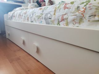 Cama nido blanca con cajones