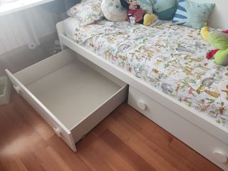 Cama nido blanca con cajones