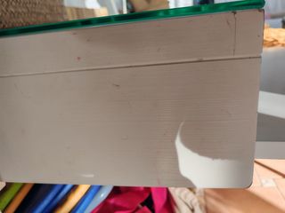 Escritorio Banak blanco con cristal