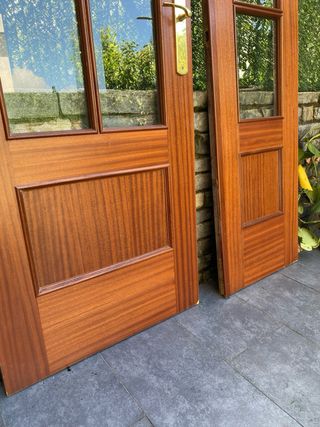 Puertas madera maciza- double puerta + puerta sola