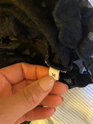 Top lungo intimisismi nero