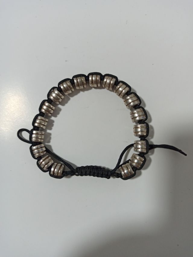 Bracciale in argento massiccio - nero