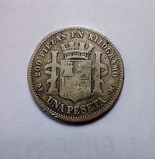Moneda 1 Peseta España 1870