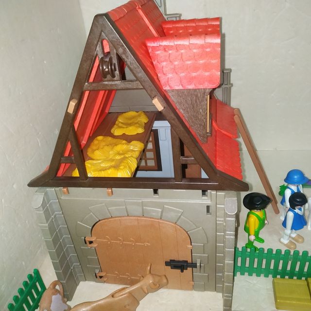 PLAYMOBIL - Lote Granja Medieval Vacas Cerdos 