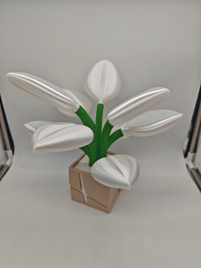 Lámpara LED 3D floral.