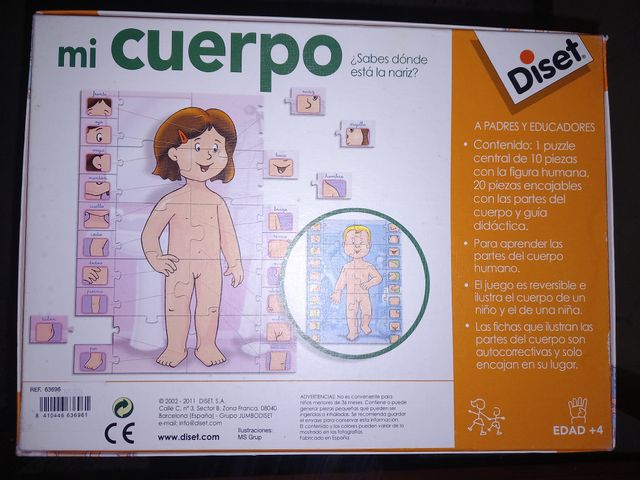 Puzzle Mi Cuerpo Diset - Autocorrectivo