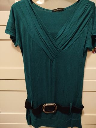 Maglietta Funny Girl verde scuro