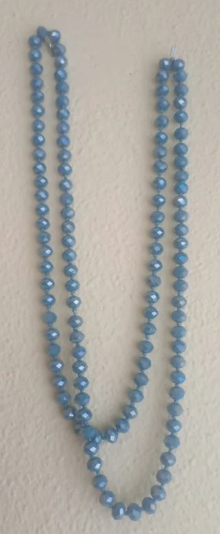 Collar azul turquesa - perlas