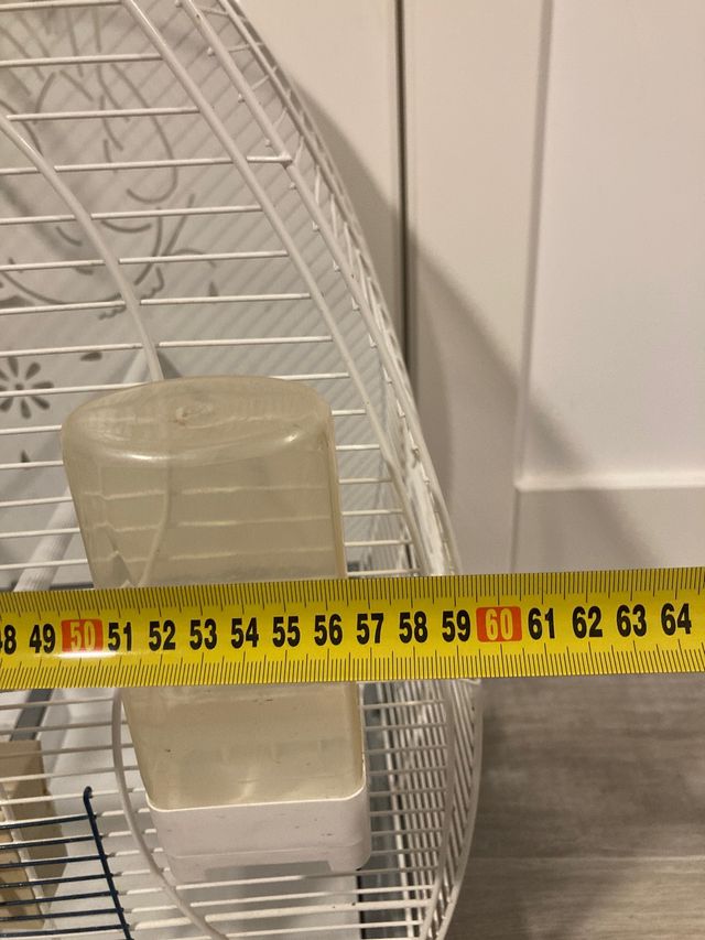 Jaula pajaros grande blanca