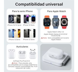Base carga inalámbrica Apple