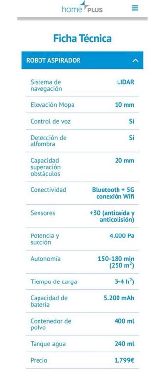 Robot aspirasor inteligente Robin - Modelo RA 4