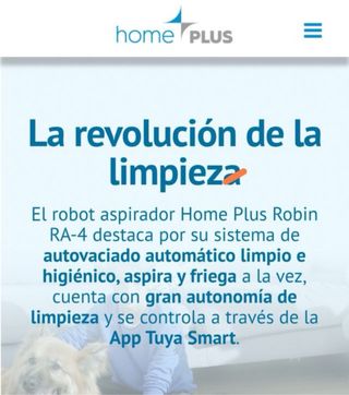 Robot aspirasor inteligente Robin - Modelo RA 4
