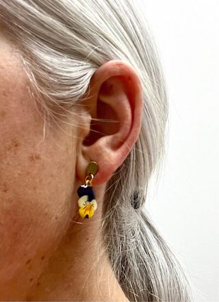 Pendientes de flores naturales