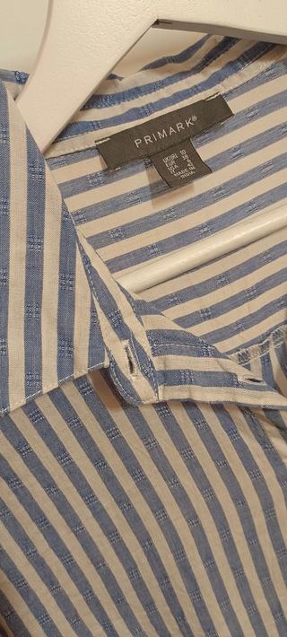 Camisa Primark rayas azul-blanco M