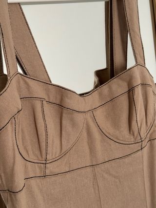 Mono Zara beige - Pantalón largo