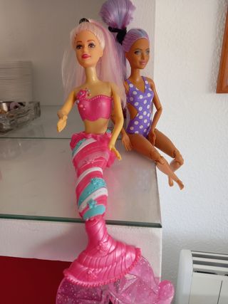 Muñecas Barbie Sirena y Chica