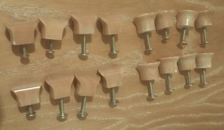 16 Tiradores Cajones Madera Pino