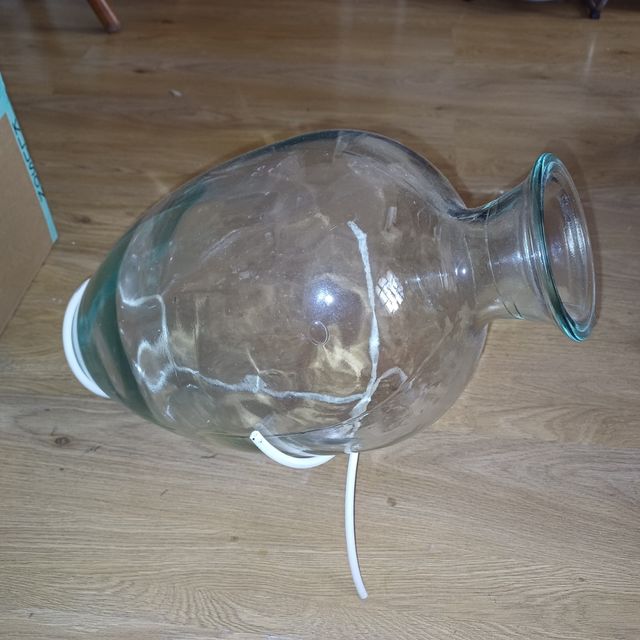 Ánfora vidrio transparente