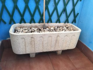 Jardinera piedra granito - Blanca