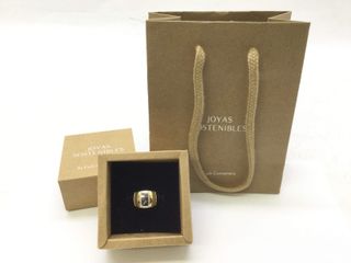anillo oro 18k con piedra con circonita