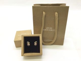 pendientes oro 18k con piedra con circonita