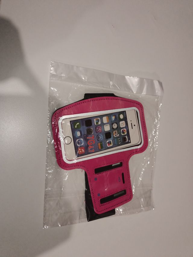 Soporte móvil brazo deportivo rosa