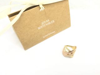 anillo oro 18k con piedra con circonita