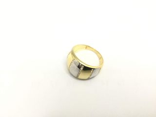 anillo oro 18k con piedra con circonita