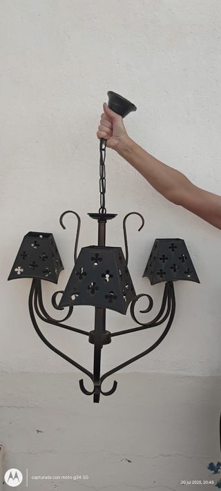 Lampara techo forja metal
