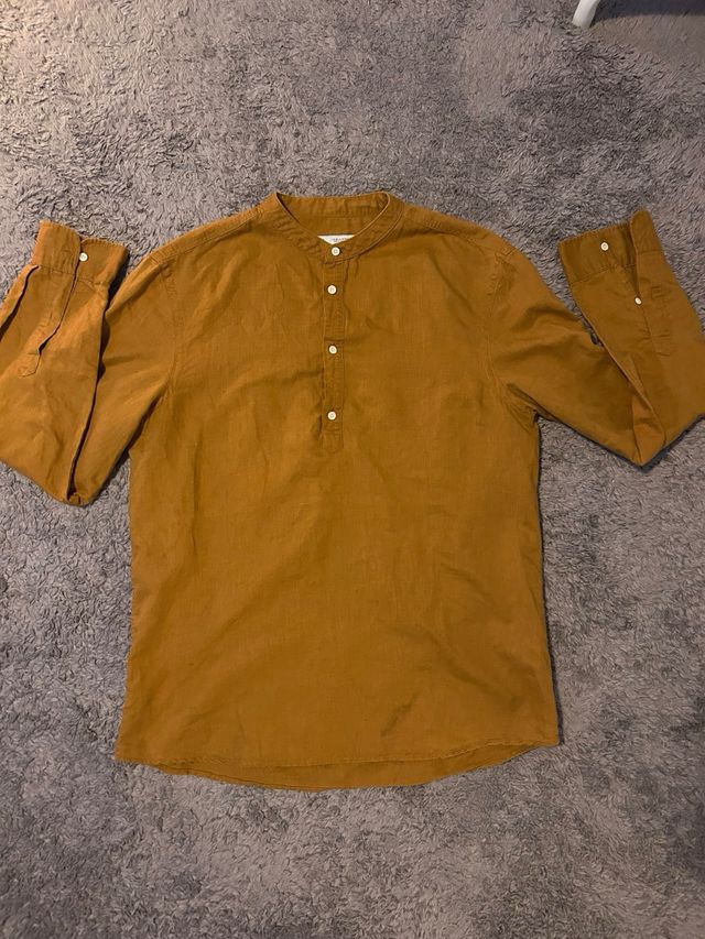 Camicia Uomo Marrone - Manica Lunga