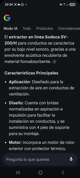 Extractor Sodeca SV-200H nuevo