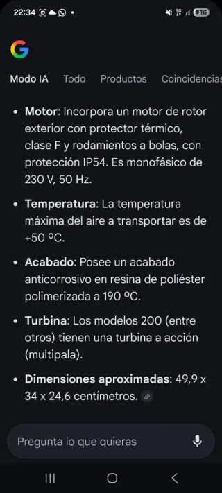 Extractor Sodeca SV-200H nuevo