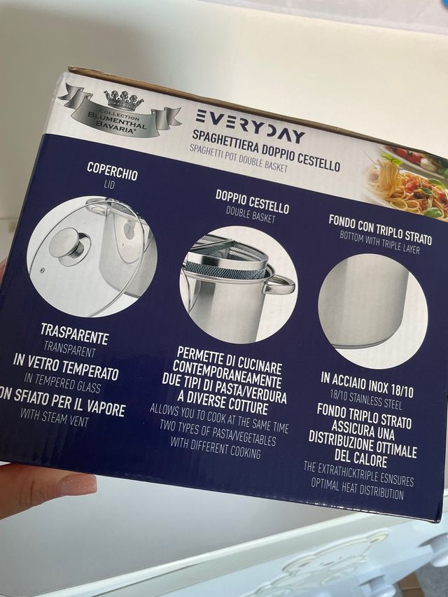 Spaghettiera doppio cestello