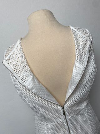 Vestito corto bianco rete tg M/L