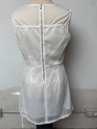 Vestito corto bianco rete tg M/L