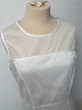 Vestito corto bianco rete tg M/L