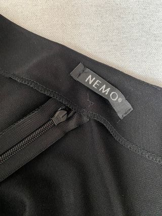 Abito monospalla nero-marrone tg M