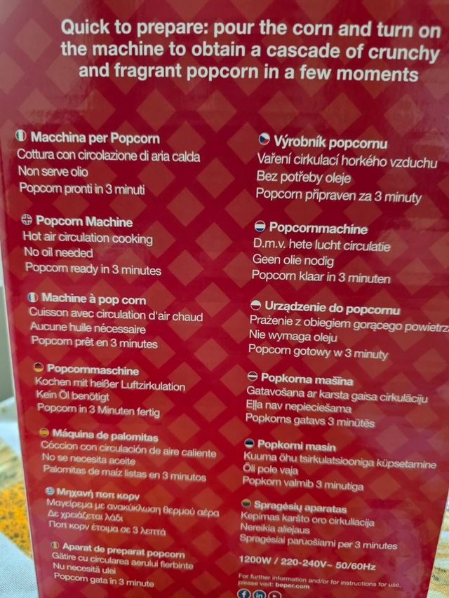 Macchina Popcorn Beper - Vintage