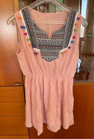 Vestido boho chic rosa