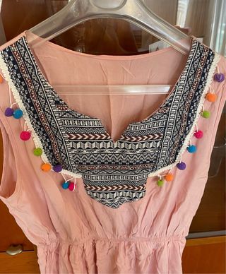 Vestido boho chic rosa