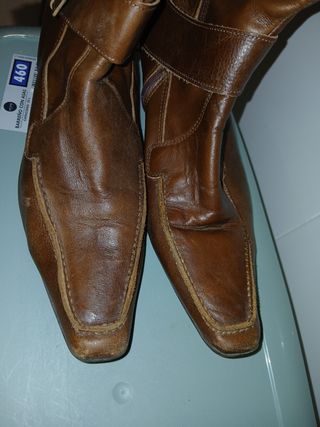 Botas altas piel marrones mujer