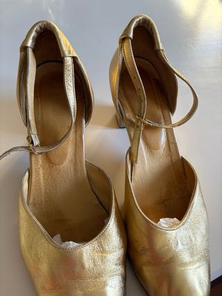 Zapatos baile dorados Poco usados
