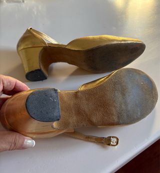 Zapatos baile dorados Poco usados