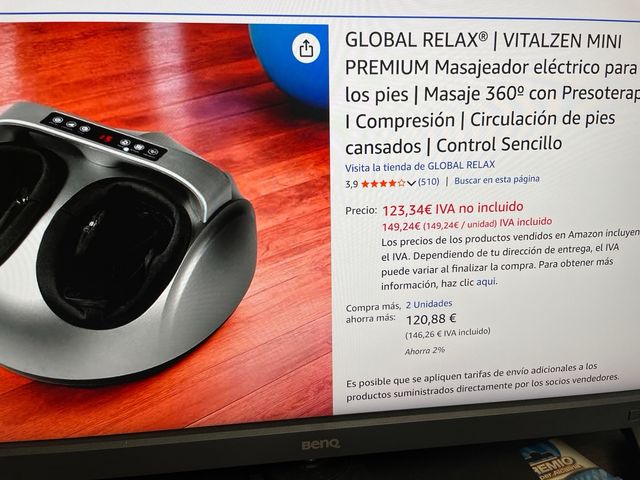 Masajeador pies Global Relax