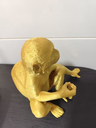 Lampara Mono tipo Seletti 22 CM Dorada impresa 3D