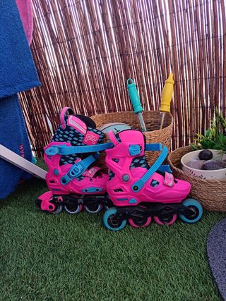 Patines niña - Rosa y Azul