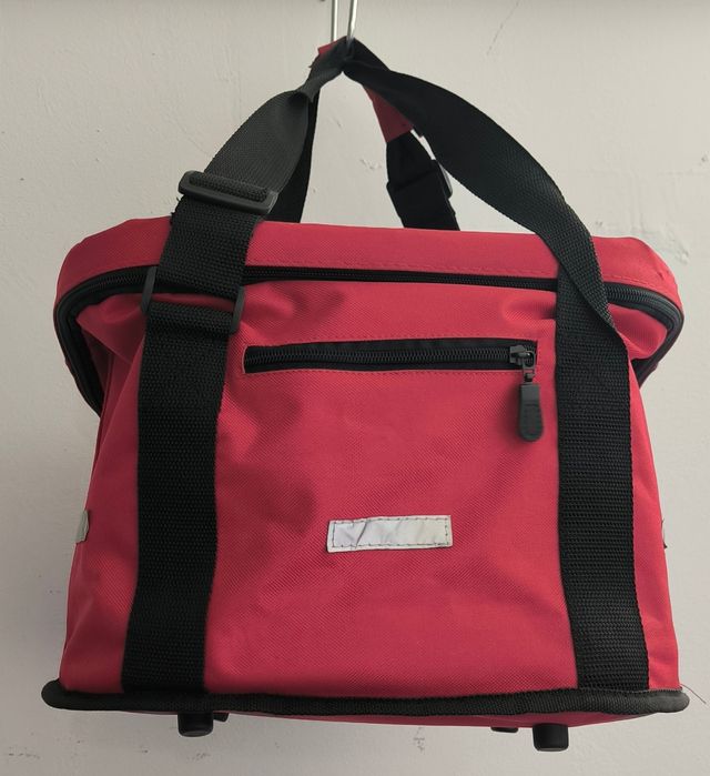 Cesta bici portaobjetos roja