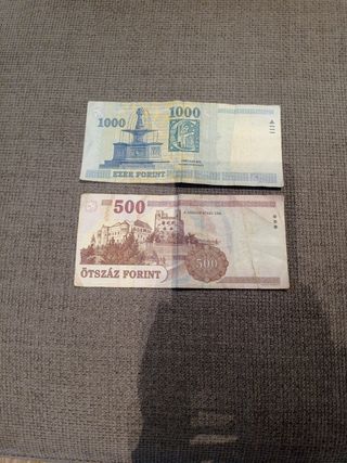 Banconote Ungheresi 500 e 1000 Forini